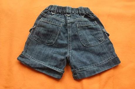 Džínové kraťasy pro malé slečny s výšivkou, 80