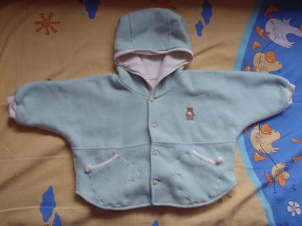 Zelenkavá fleesová bundička, 80