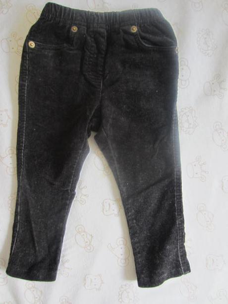 Černé manžestrové legínky, george,80