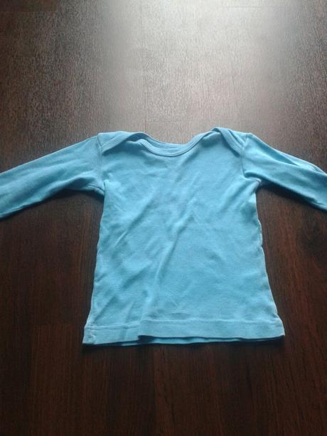 Modré tričko, dlouhý rukáv, 80