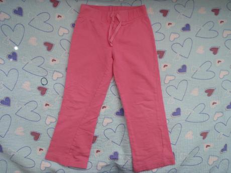 Růžové bavlněné tepláky, 116