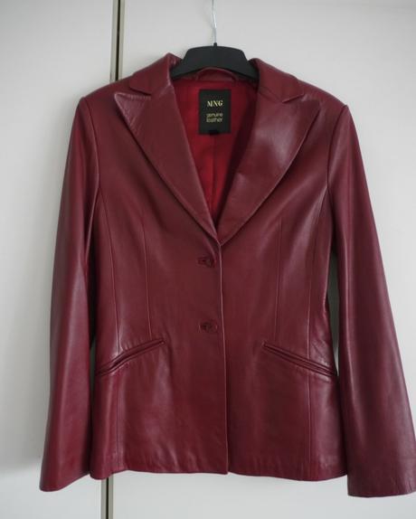 Cervene kozene sako, mango,38