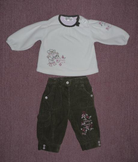 Hnede manzestracky a fleesovy svetrik, 68