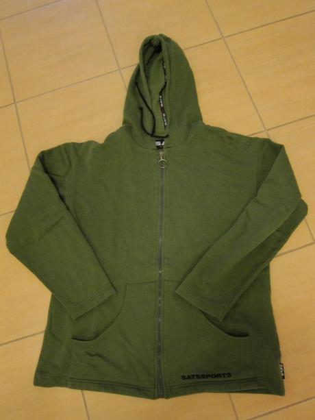Olivovo zelená bunda s kapucňou-sats sports, l