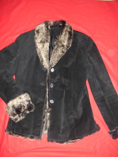 Kožené sáčko s kožíškem, l