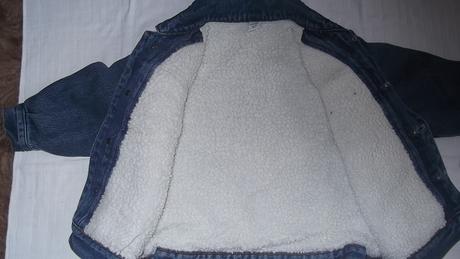 Riflová bunda zateplená kožíškem, adams,98