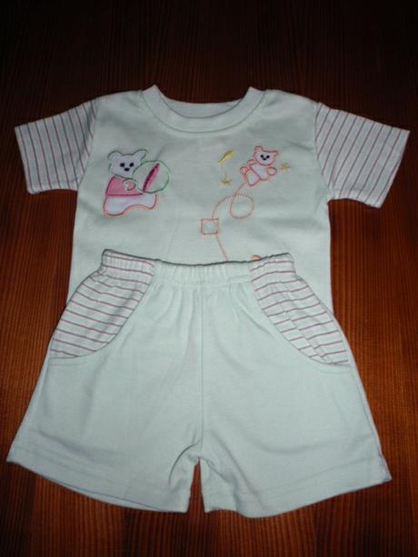 Souprava tričko-kraťasy vel. 56-62 (3-6m), 56