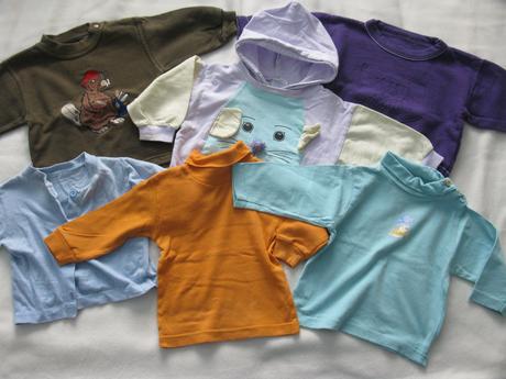 Mikinky + roláčky vel.68 - 6 ks, 68–80