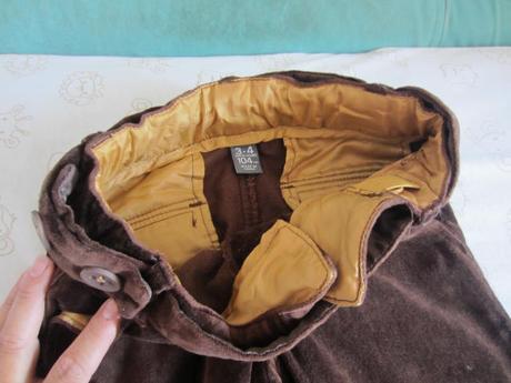 Čokoládové sametové kalhoty, zara,104