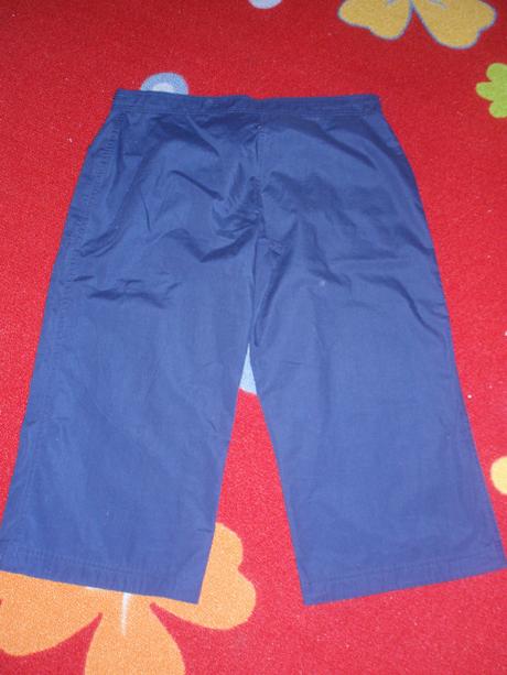 Kalhoty pod koleno modre, xl