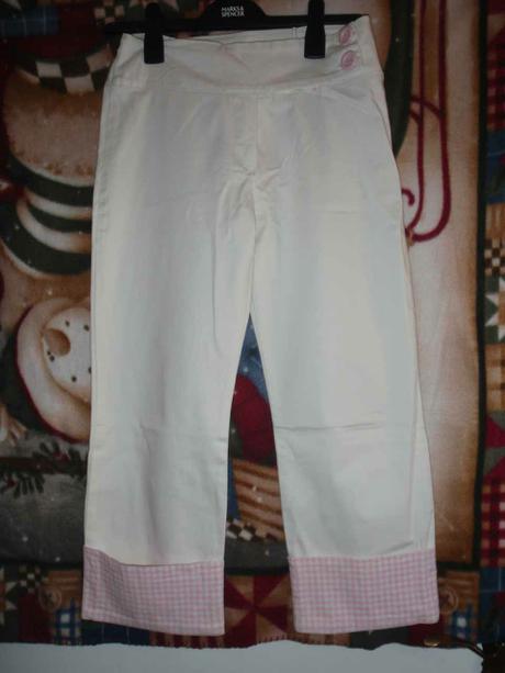 Bílé elastické kalhoty, 36