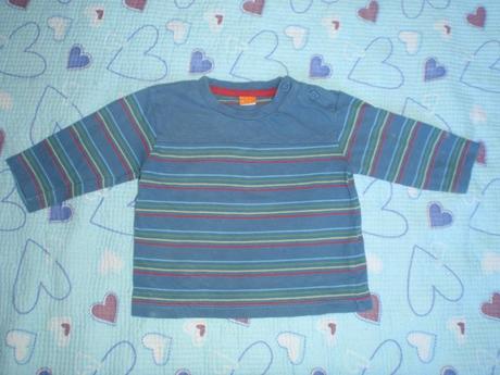 Triko s barevnými proužky, dl. rukáv, mini mode,74