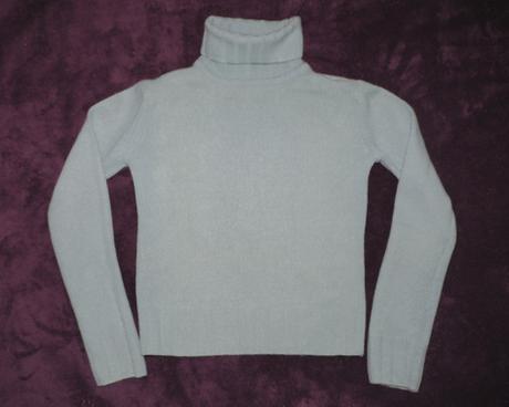 Svetle modry svetr s rolakem, mango,xs