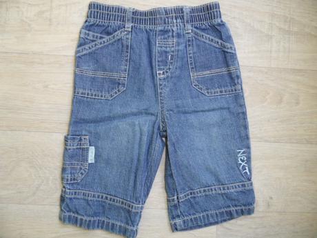 Příjemné měkké riflíky 62-68, next,62