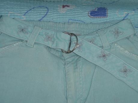 Sv. modré/ tyrkysové manžestrové kalhoty, girl2girl,116