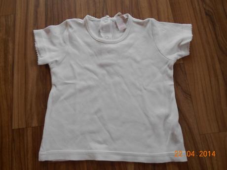 Bílé tričko, h&m,80