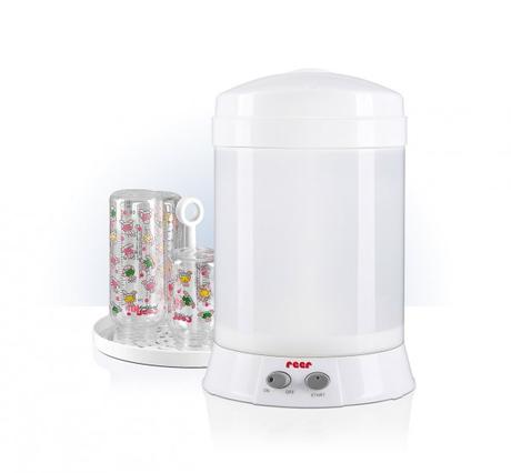 Parni sterilizator kojeneckych lahvi reer+doplnky, nuk