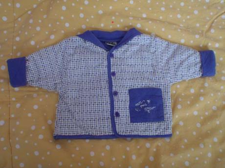 Fialový oteplený kabátek, , 68