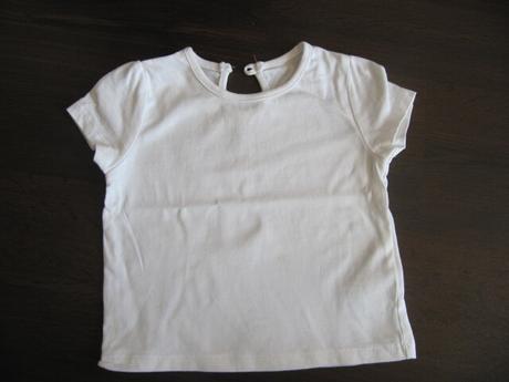 Bílé tričko krátký rukáv 74(6-9 měsíců), f&f,74
