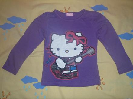 Fialové tričko s hello kitty, 98