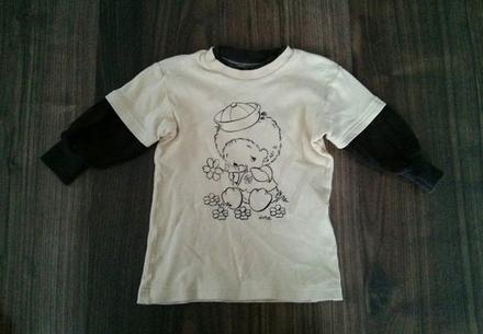 Tričko efekt dvojité rukávy - nenošené, 92