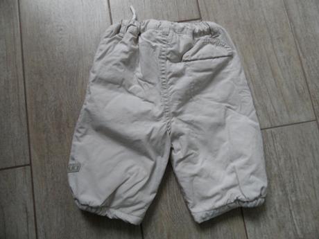 Krémové zateplené kalhoty, 56