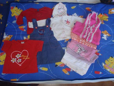 Balík oblečení pro holčičku, 10 ks, 86–98