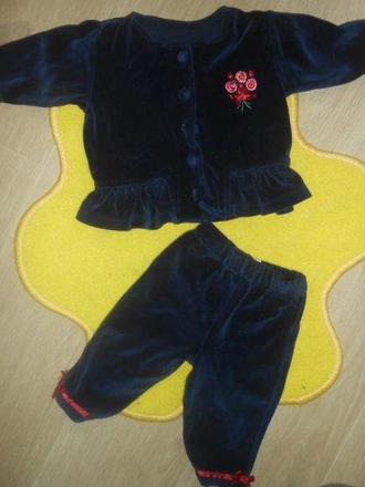 Sametový komplet, h&m,68