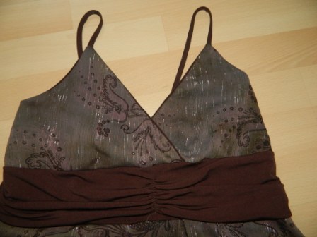 Společenský hnědý top , 42