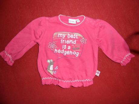 Triko růžové s myškou  62-68, 62