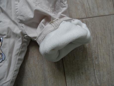 Krémové zateplené kalhoty, 56