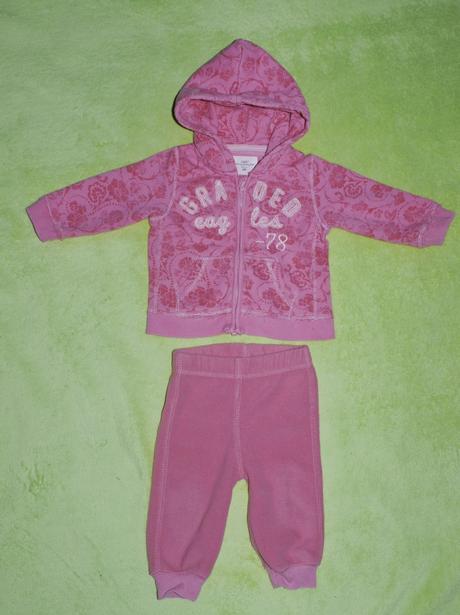 Ruzova mikina s kapucou, h&m,68