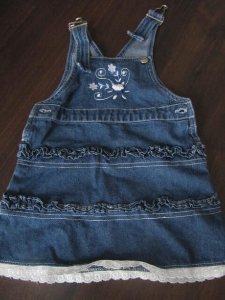 Tmavě modré riflové šatičky, 80