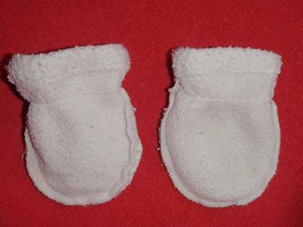 Fleeceové béžové rukavice, 68