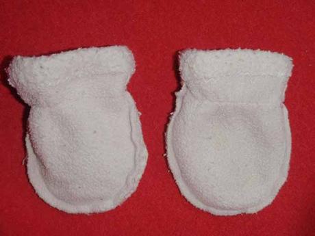 Fleeceové béžové rukavice, 68