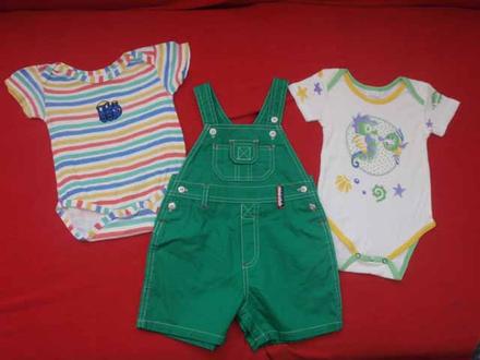 Letní komplet lacláče + body, 68–80