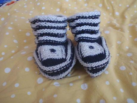 Pletené ponožky, capáčky, bačkorky, 10 cm, <17