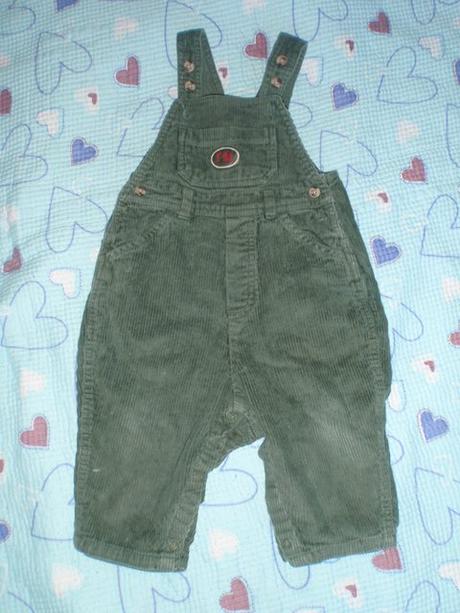 Zelené manžestrové lacláče, mothercare,68