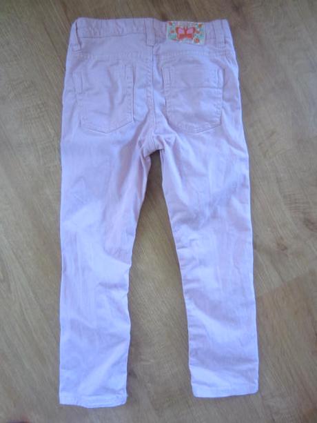 Světlerůžové motýlkové skinny, slimky, h&m,116