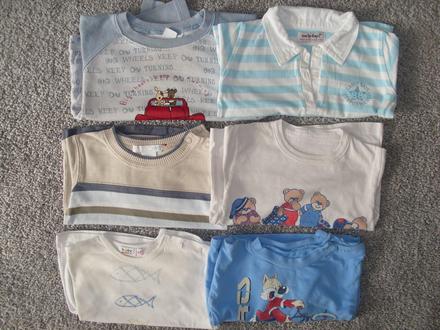 6x tričko s dl.rukávem vel.62-74, h&m,62