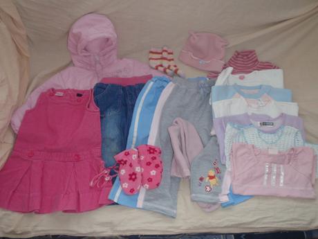 Balík věcí pro holčičku, podzim, zima, vel. 86, 86–98