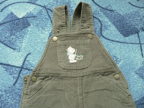 Manžestrové lacláče s flaušovou podšívkou, wolf,68