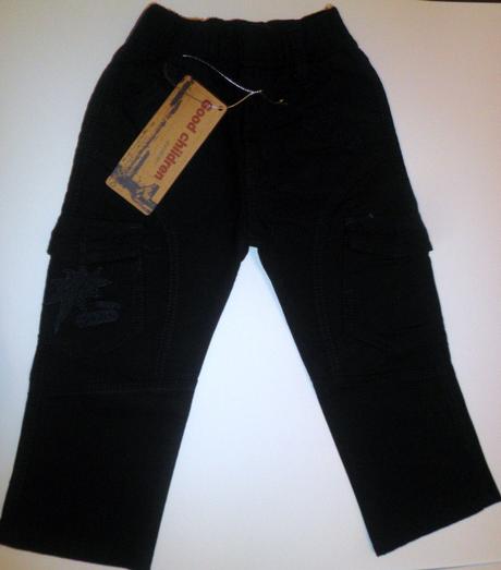 Plátěné pevnější kalhoty s kapsičkama na před.díle, 116