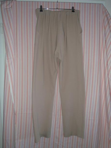 Pískové široké těhotenské kalhoty pro iii.trimestr, m