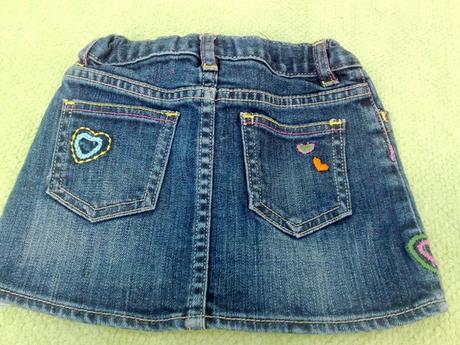 Vyšívaná riflová sukýnka, gap,98