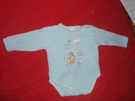 Modré body s pejskem, dlouhý rukáv, 62