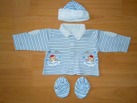 Soupravička - čepice,kabátek,bačkůrky, gmini,68