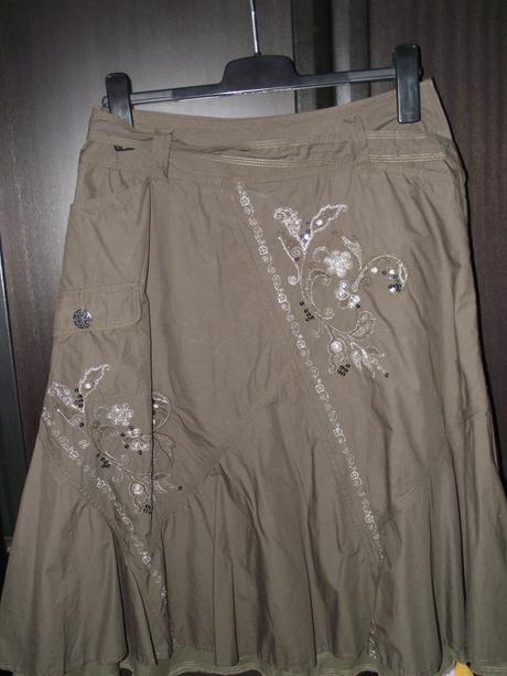 Dvojitá khaki sukně, next,40