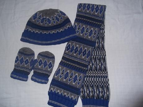 Komplet čepice, rukavic a šály, next,104