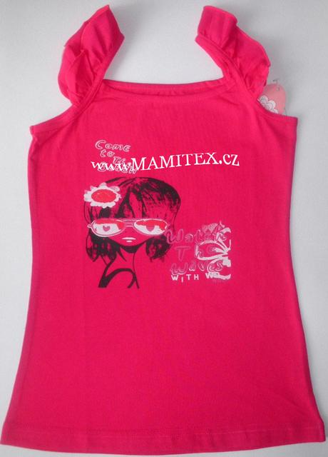 Top na ramínka s pěkným potiskem, wolf,98